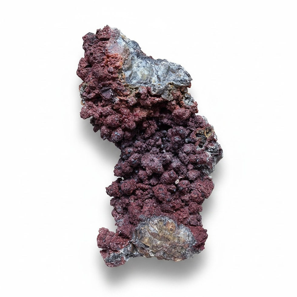 Red Hematite Dogtooth Calcite