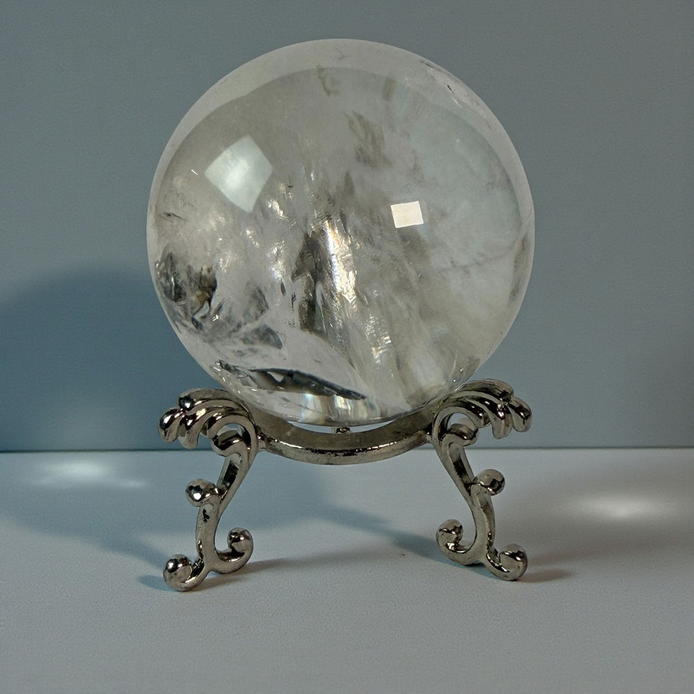 Lemurian Quartz Crystal Sphere