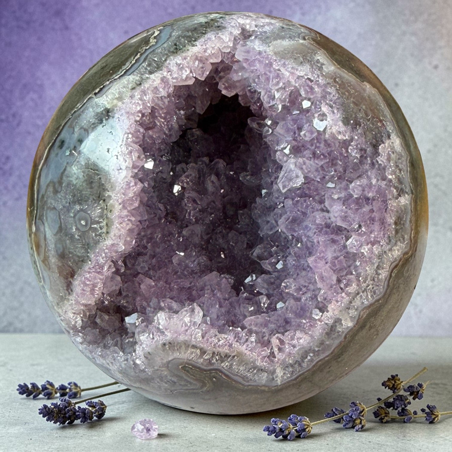 Amethyst Geode Sphere