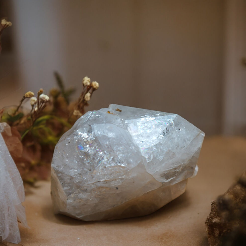 Large Herkimer Diamond with Rainbows