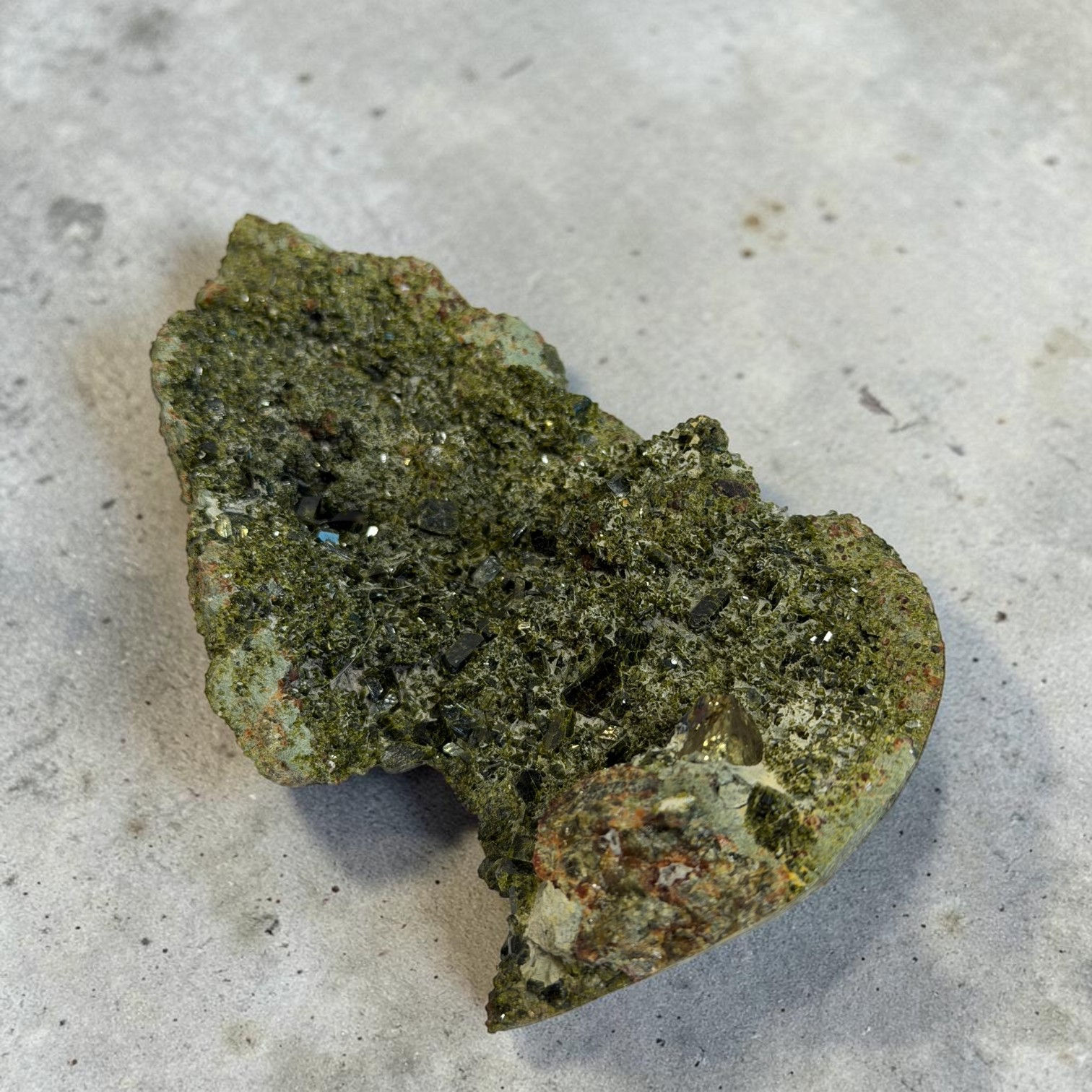 Rare Epidote with Spessartine Garnet