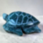 Tree Agate Sea Turtle Carving