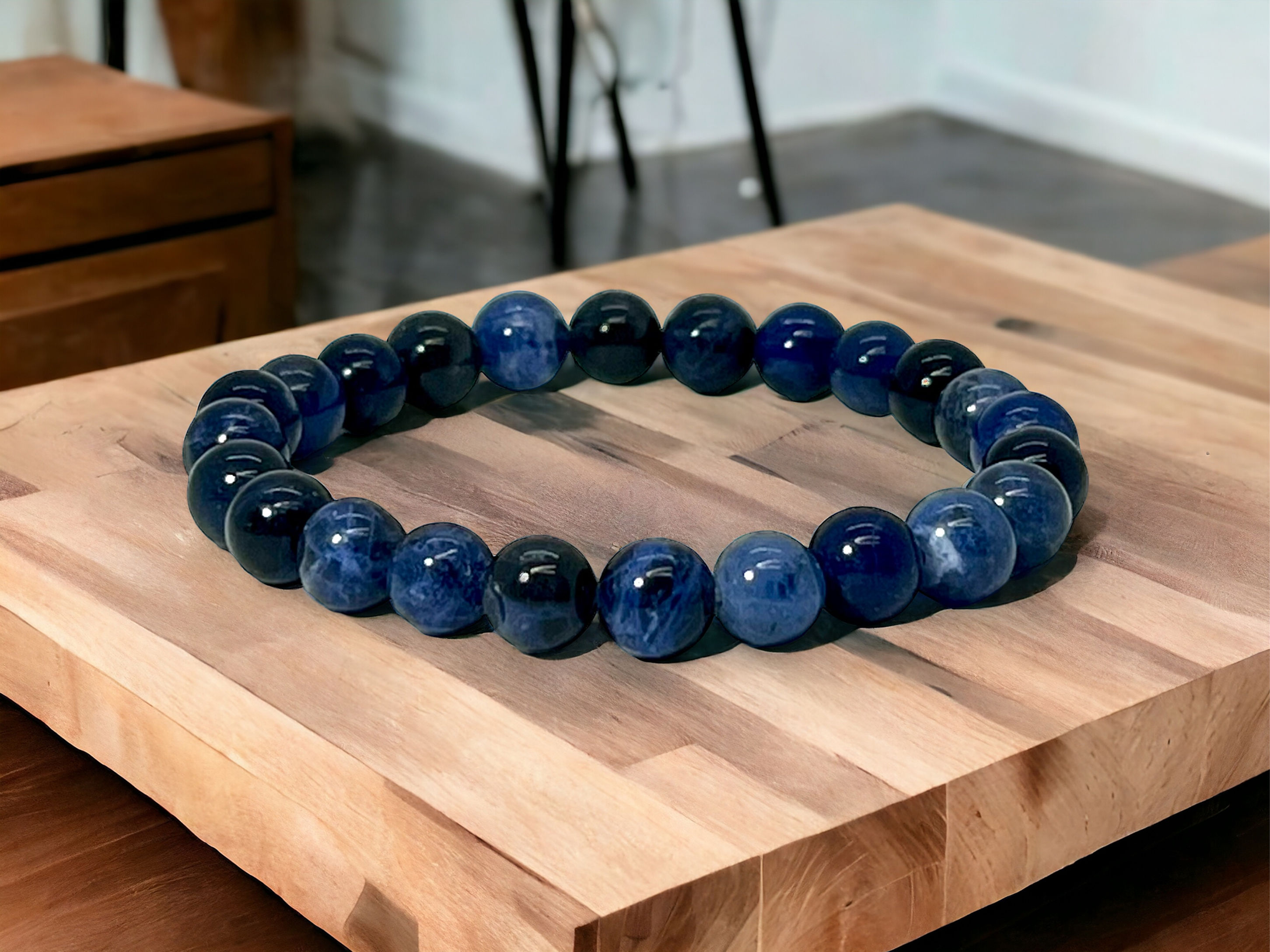 Blue Aventurine Beaded Crystal Bracelet