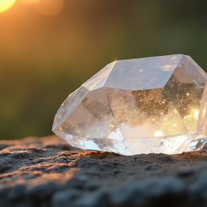 A sparkling ethically sourced quartz crystal.