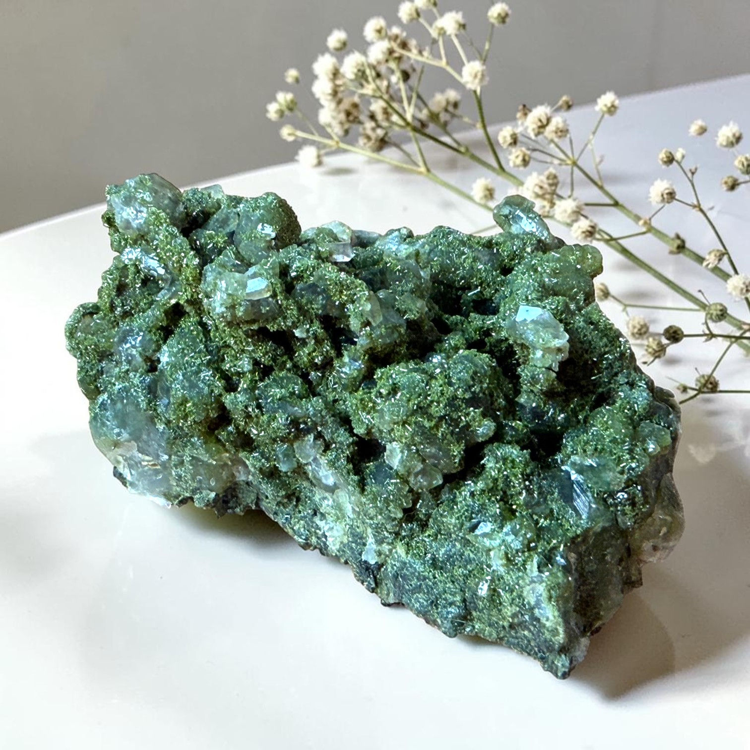 Forest Epidote with Quartz