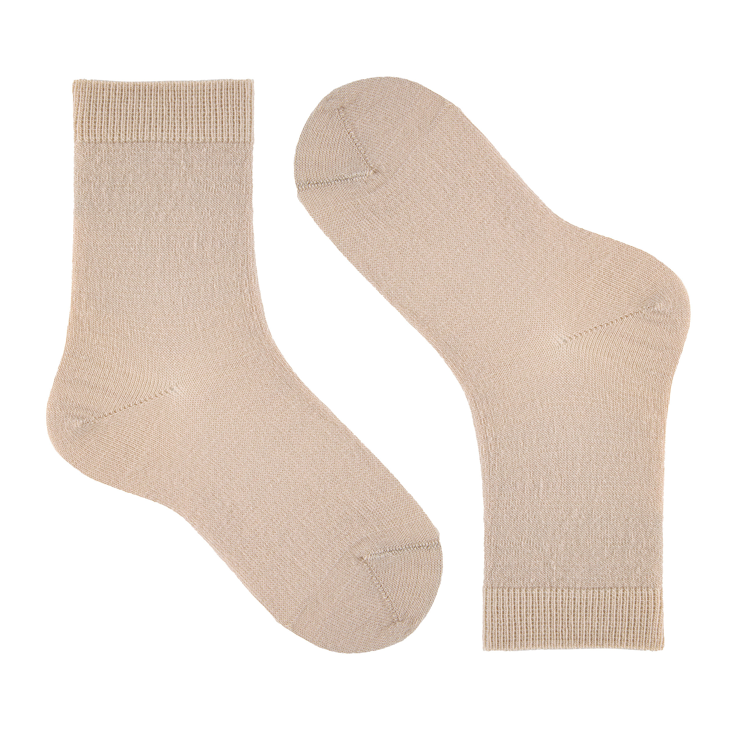 Calcetín media baja Cóndor Beige