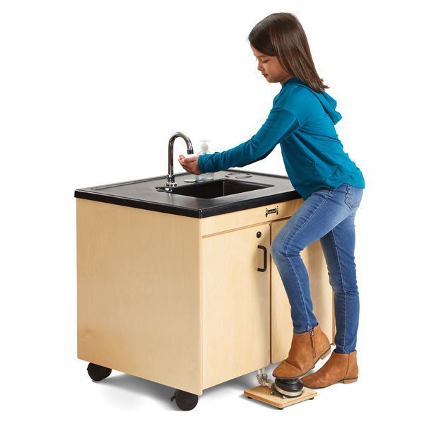 Thumbnail: Jonti-Craft® Clean Hands Helper Portable Sink – Nonelectric - 26" Counter - Plas