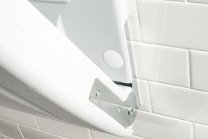 Thumbnail: Close-up of a white dispenser lever, emphasizing the durable, high-quality construction.