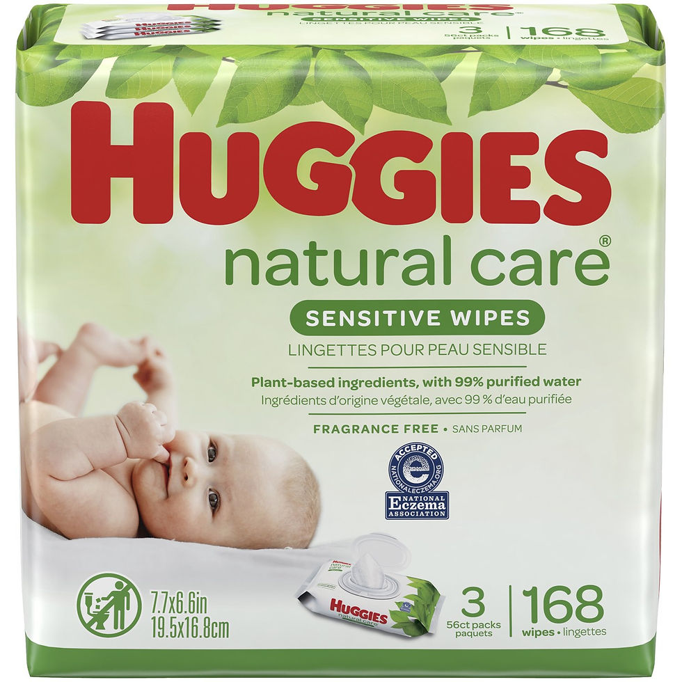 Huggies Natural Care Sensitive Baby Wipes – Unscented, 3 Pack (168 Total Wipes)
