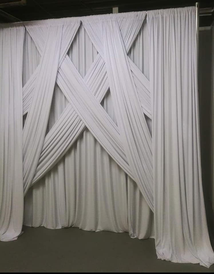white draping