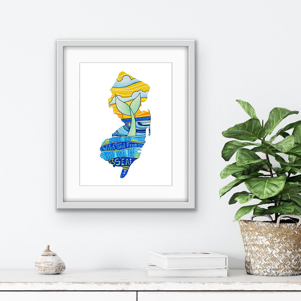 Thumbnail: New Jersey Mermaid Art Print