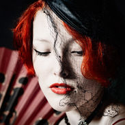 Beauty Girl red hair and top