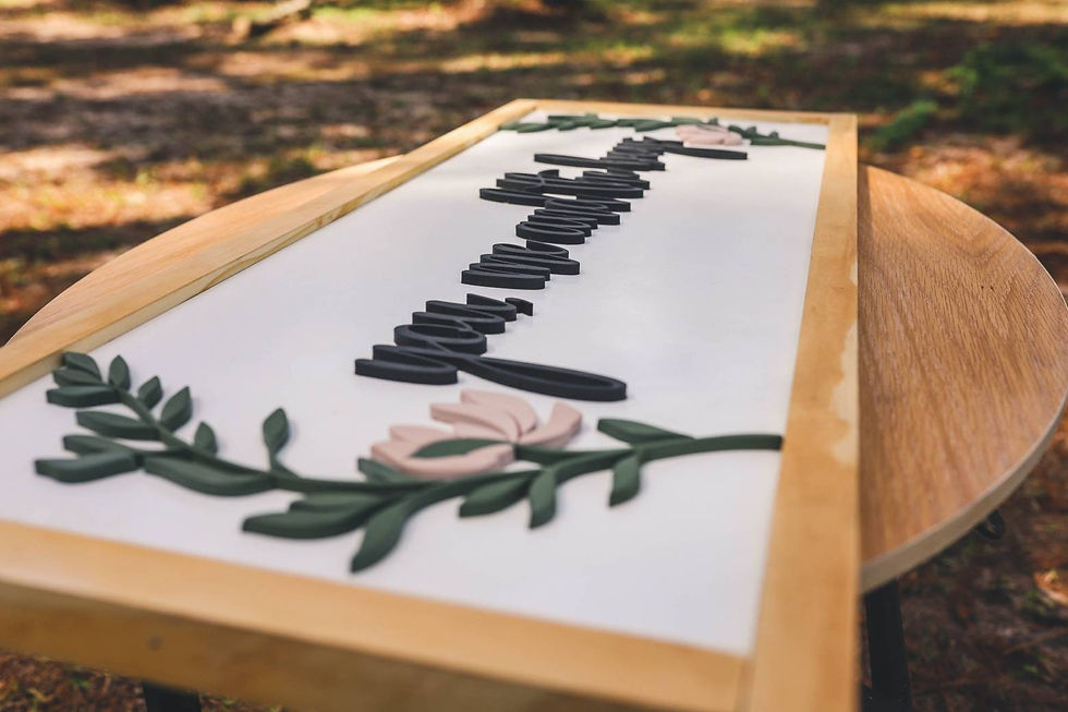 Thumbnail: You, Me and The Boys wooden sign, farmhouse, 3D letter and flowers hand painted,