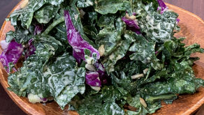 Kale Salad with Lemon Tahini Dressing