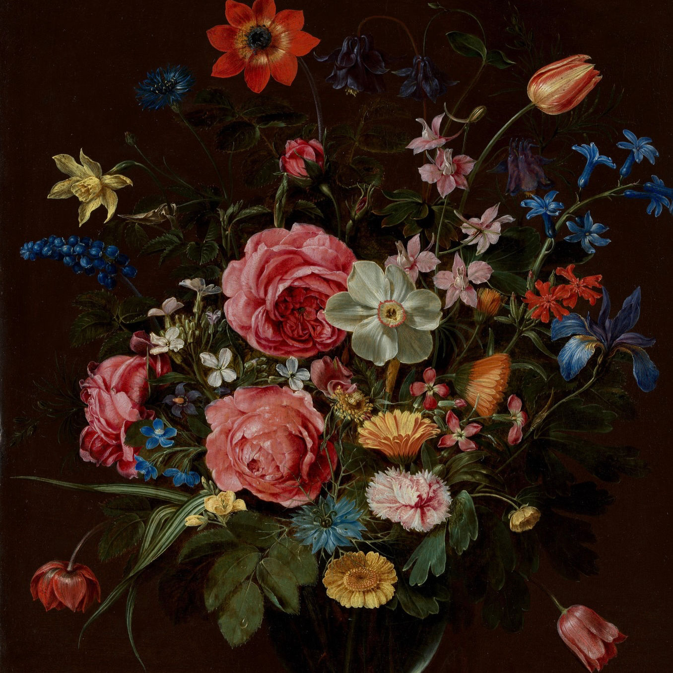 Clara Peeters' Bouquet of Flowers.  Timeless floral artwork for your kitchen backsplash decor.