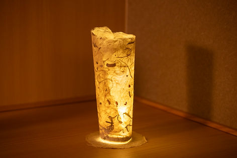 体験で制作できる土佐和紙ランプシェード