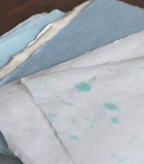 Light blue handmade Japanese paper