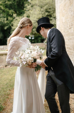 Bride and groom wedding ceremony in Wiltshire