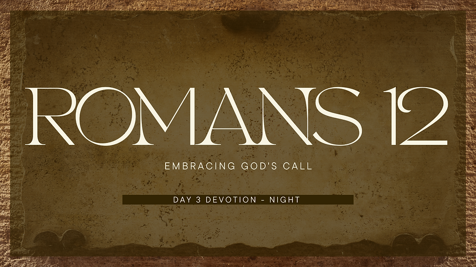 Day 3 Night: Living Peaceably