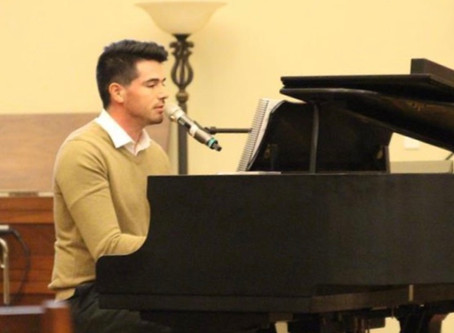 Lupe brought his music to "An Evening with Sarah Swafford" at St. Joseph Morello Church, G