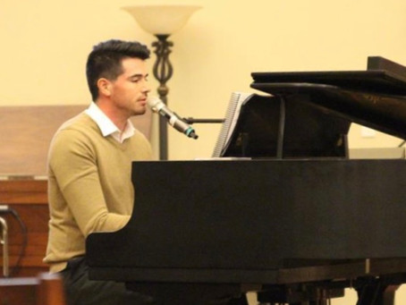 Lupe brought his music to "An Evening with Sarah Swafford" at St. Joseph Morello Church, G
