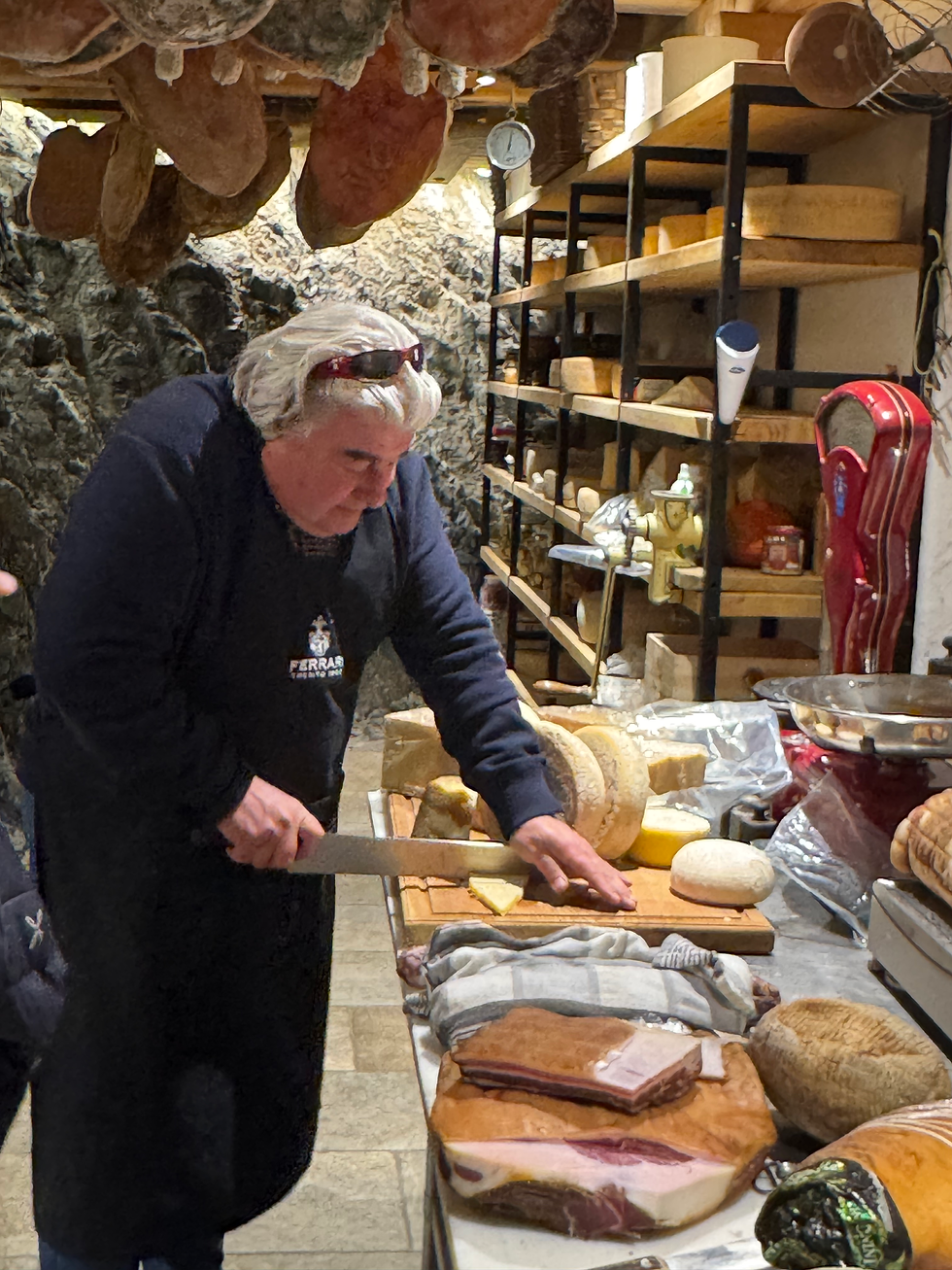 The hotel owner and provider of these homemade meats and cheeses!