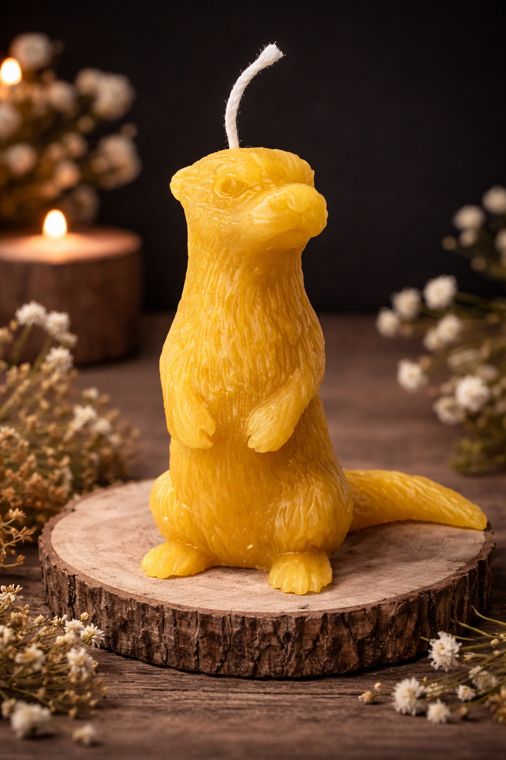 Golden River Otter Beeswax Candle
