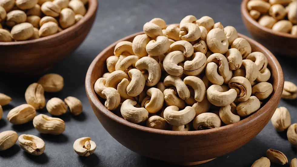 A Close-Up of Cashew Nuts in a Bowl