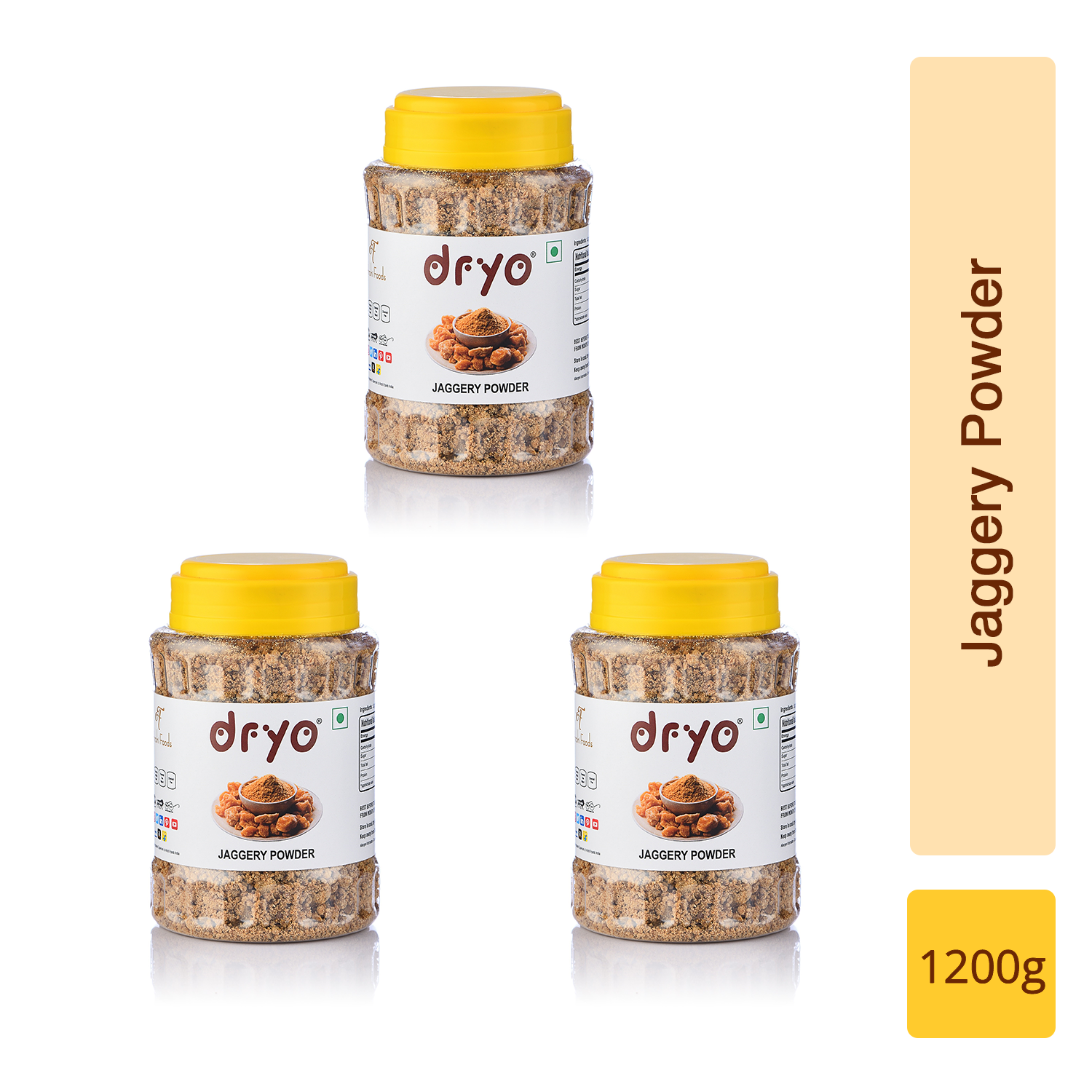 Jaggery Powder, Pack of 3 (400g x 3)