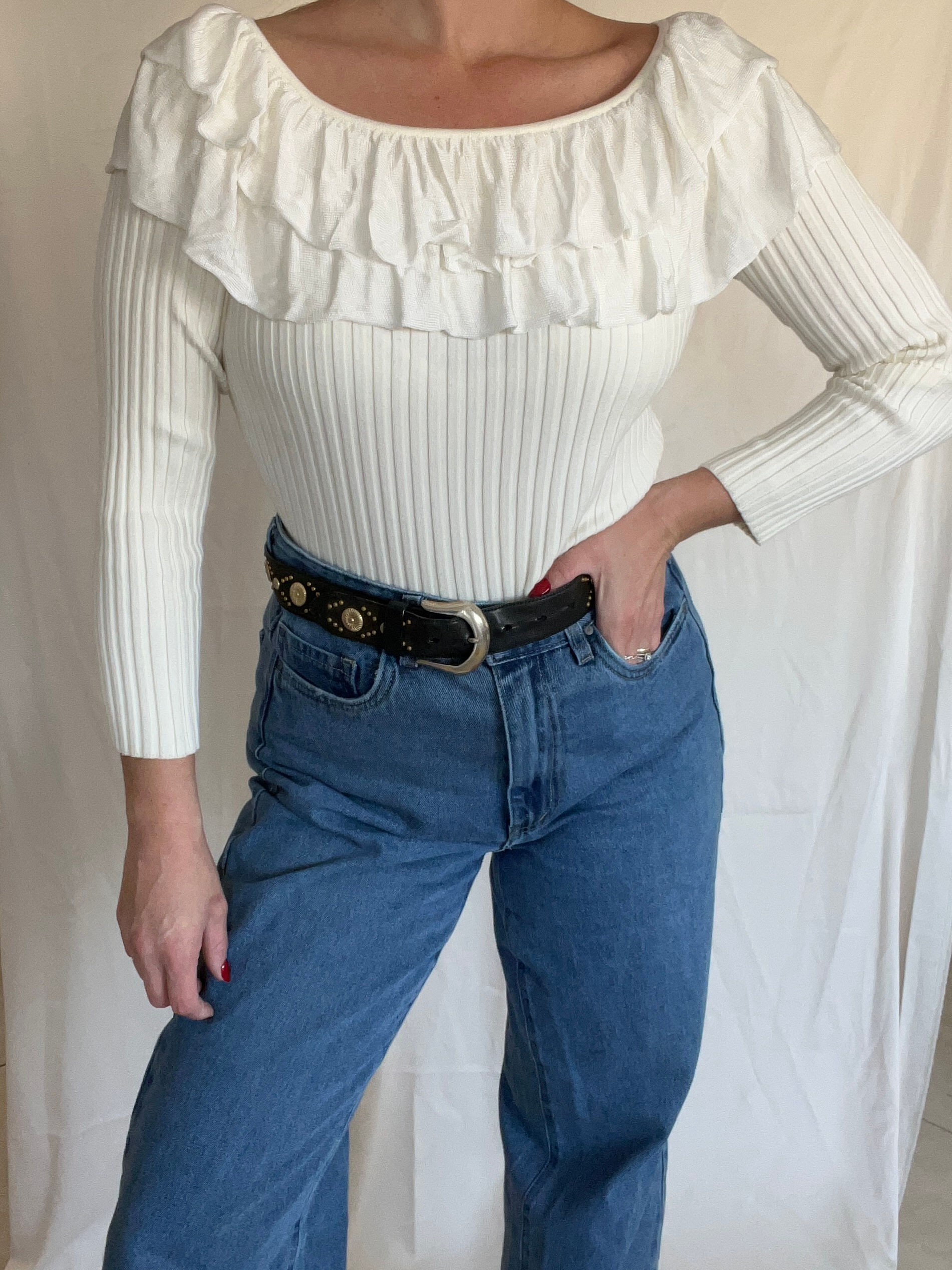 חולצת סריג Y2K טרייסי