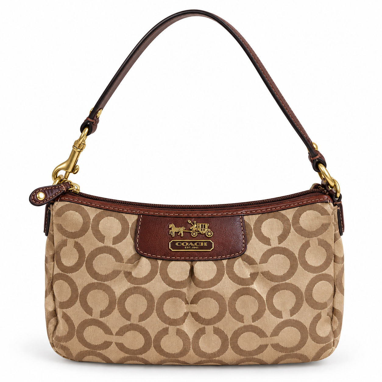 Coach Signature Mini bag Brown leather Belt