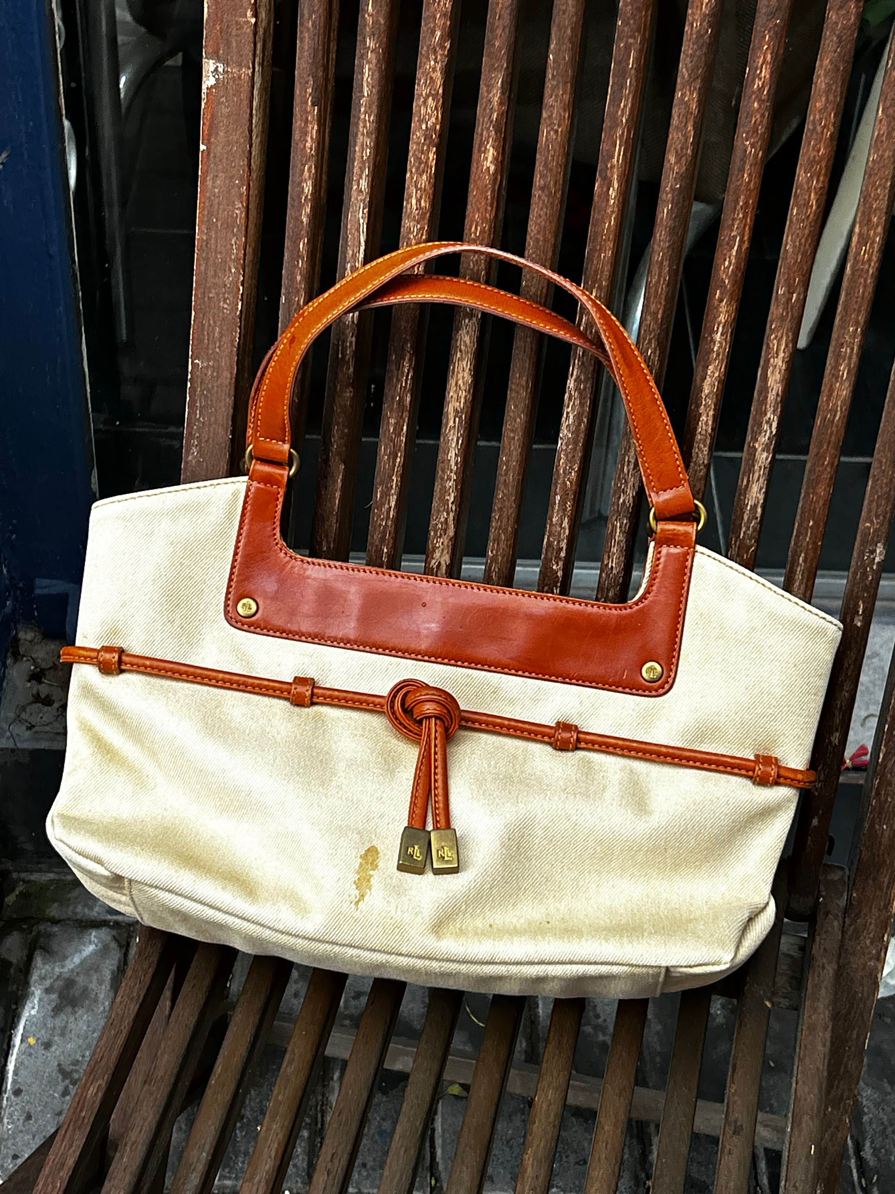 Ralph Lauren Leather & Canvas Vintage bag