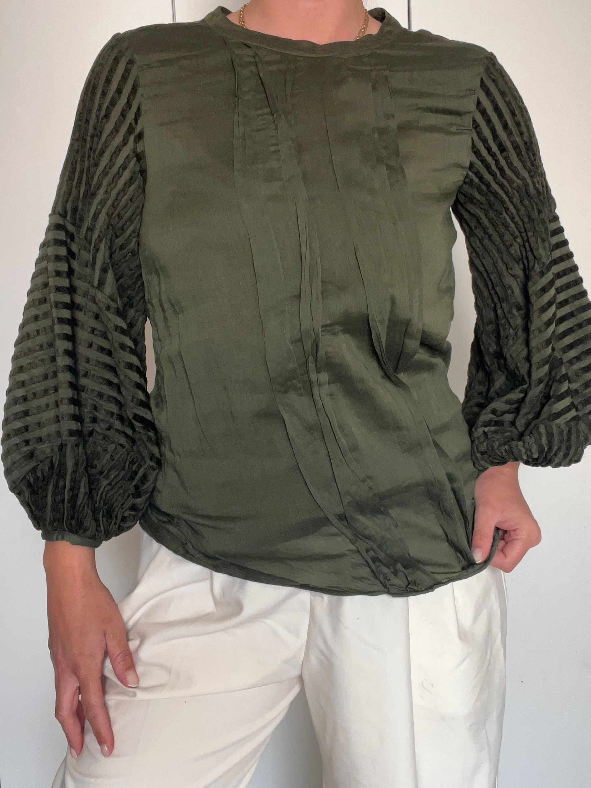 חולצת שרוולים תפוחים oil Massimo Dutti