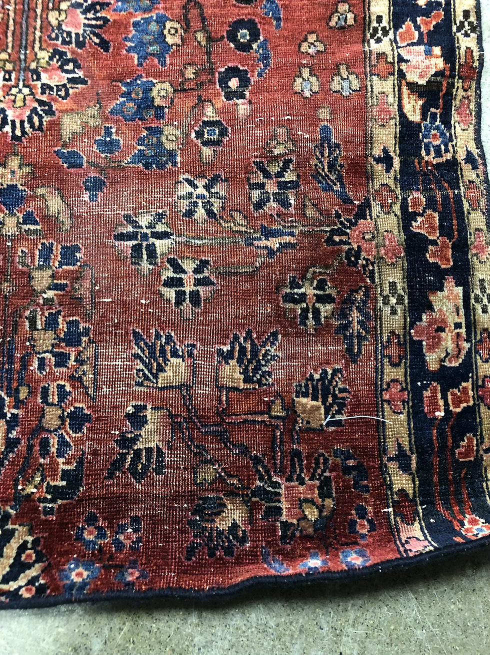 Thumbnail: Antique Persian Sarouk Handmade Wool Rug