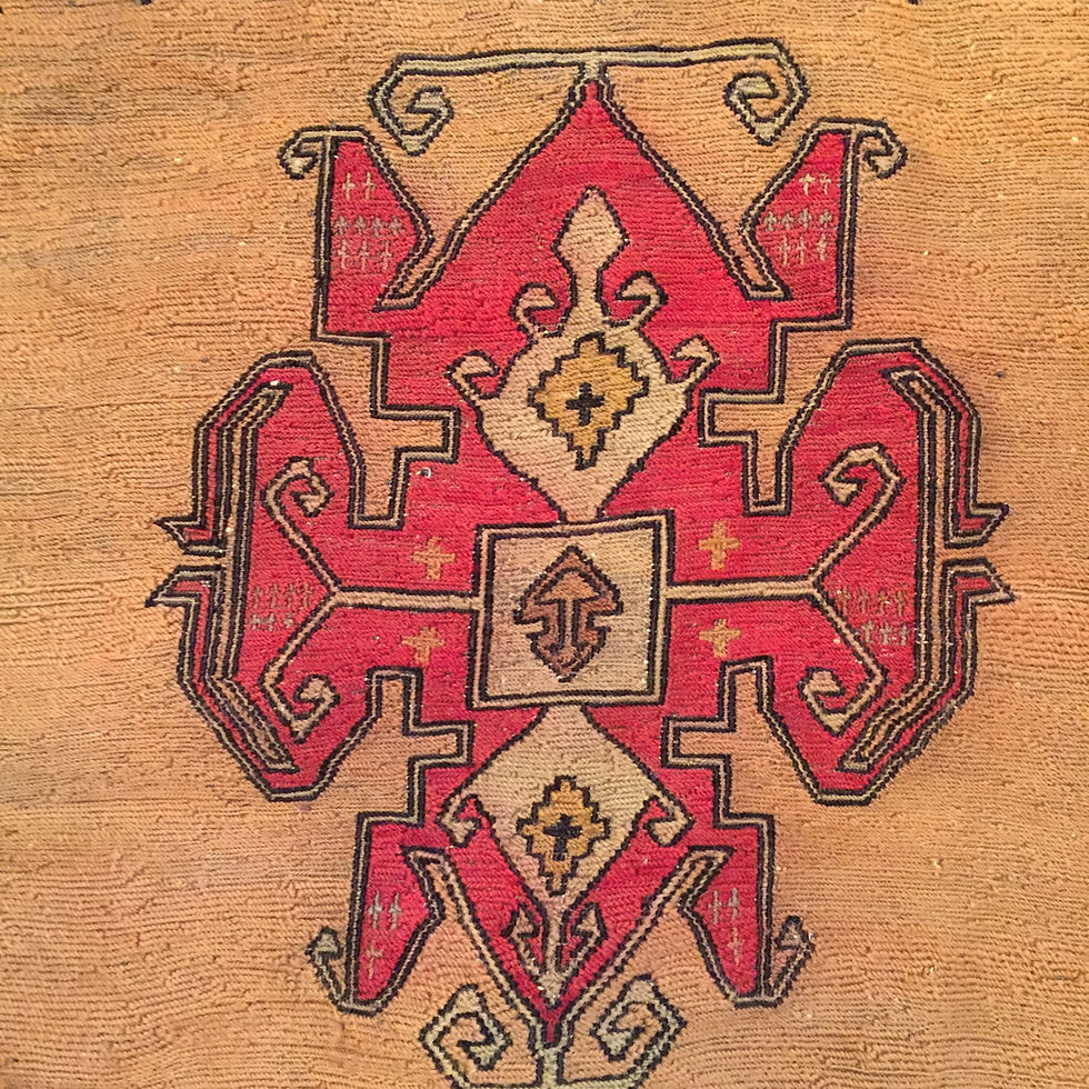 Thumbnail: Rare design antique kilim rug