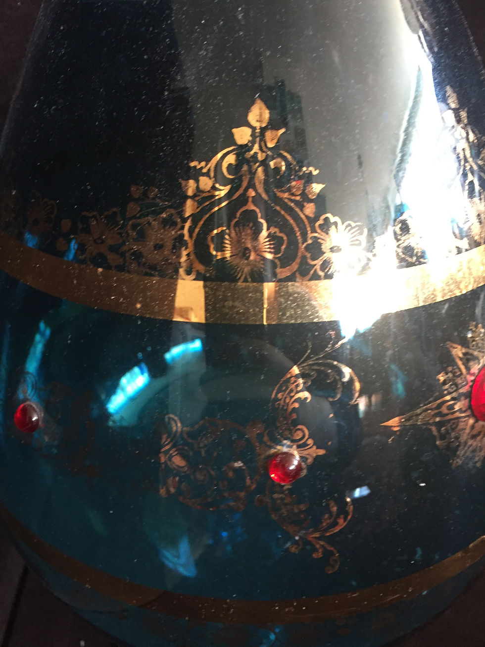 Thumbnail: Bohemian glass footed bowl