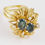 Thumbnail: 14k yellow gold cocktail ring with sapphire & diamonds
