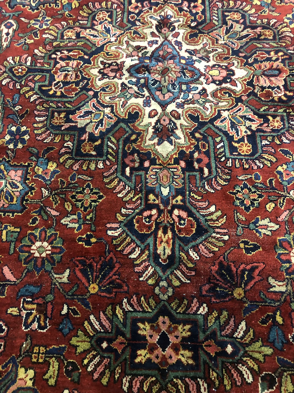 Thumbnail: Large Persian Mashkabad Handmade Wool Rug