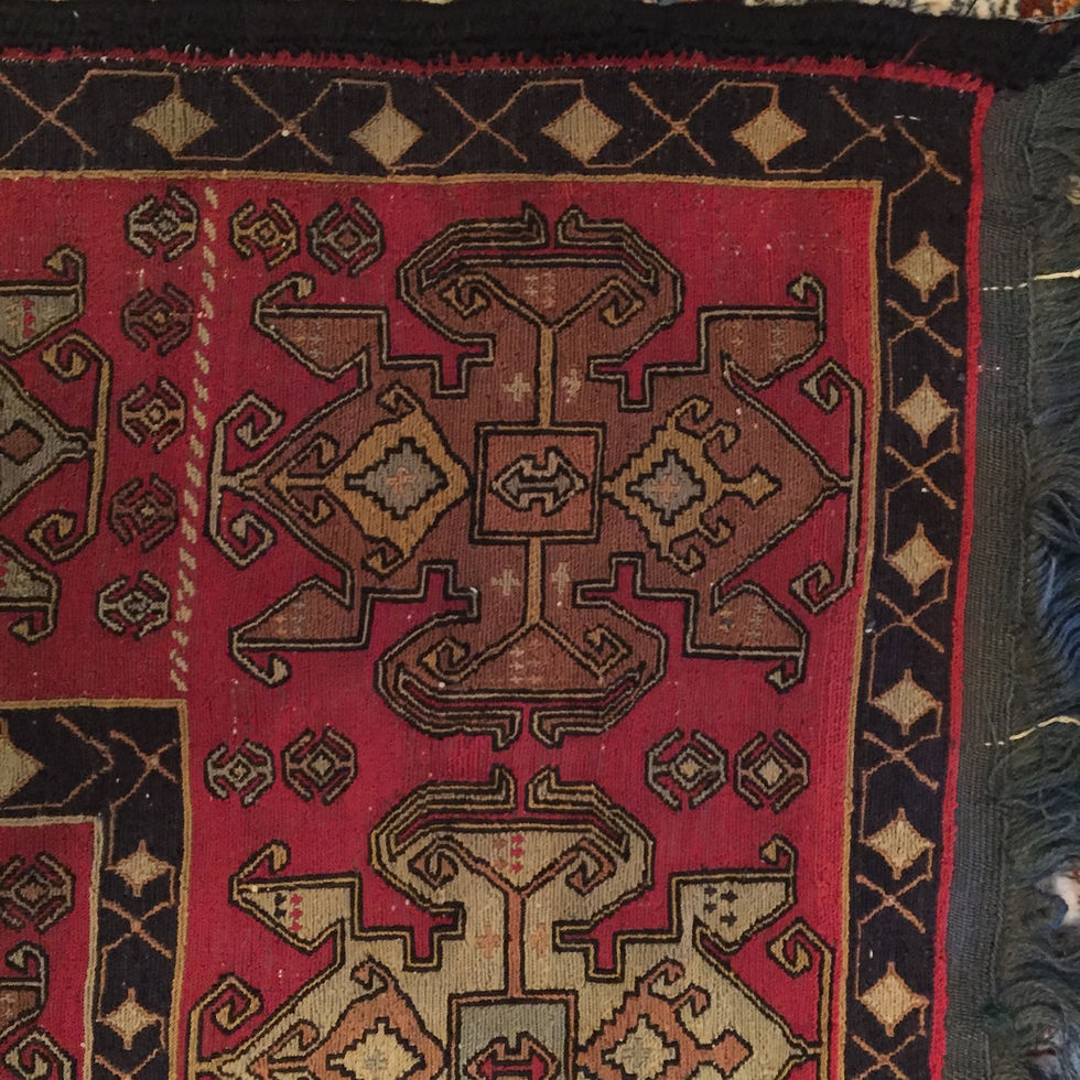 Thumbnail: Rare design antique kilim rug