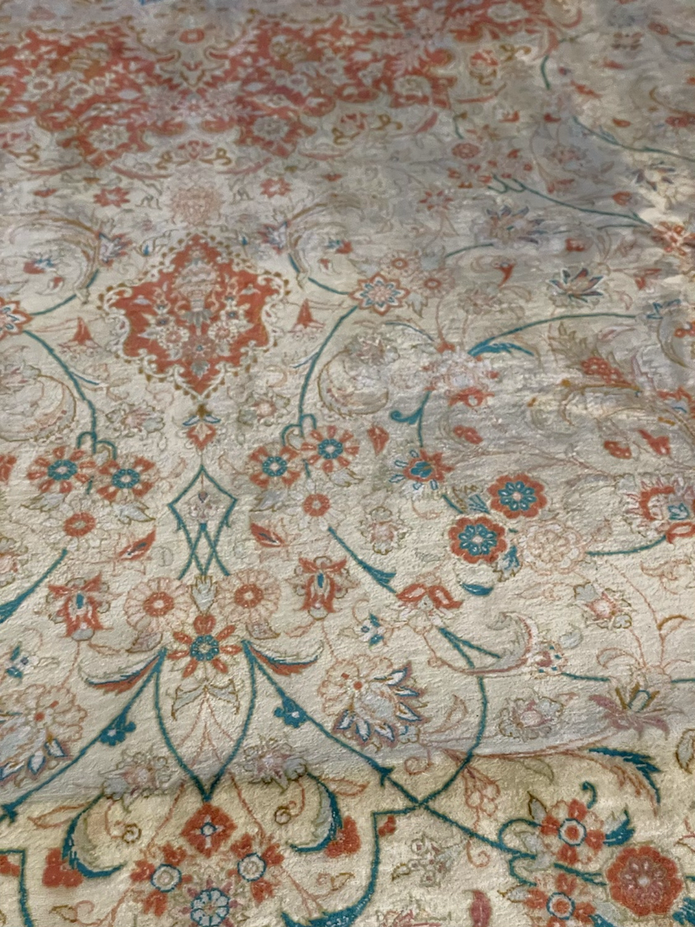 Thumbnail: Signed Kazemi Pure Silk Rug