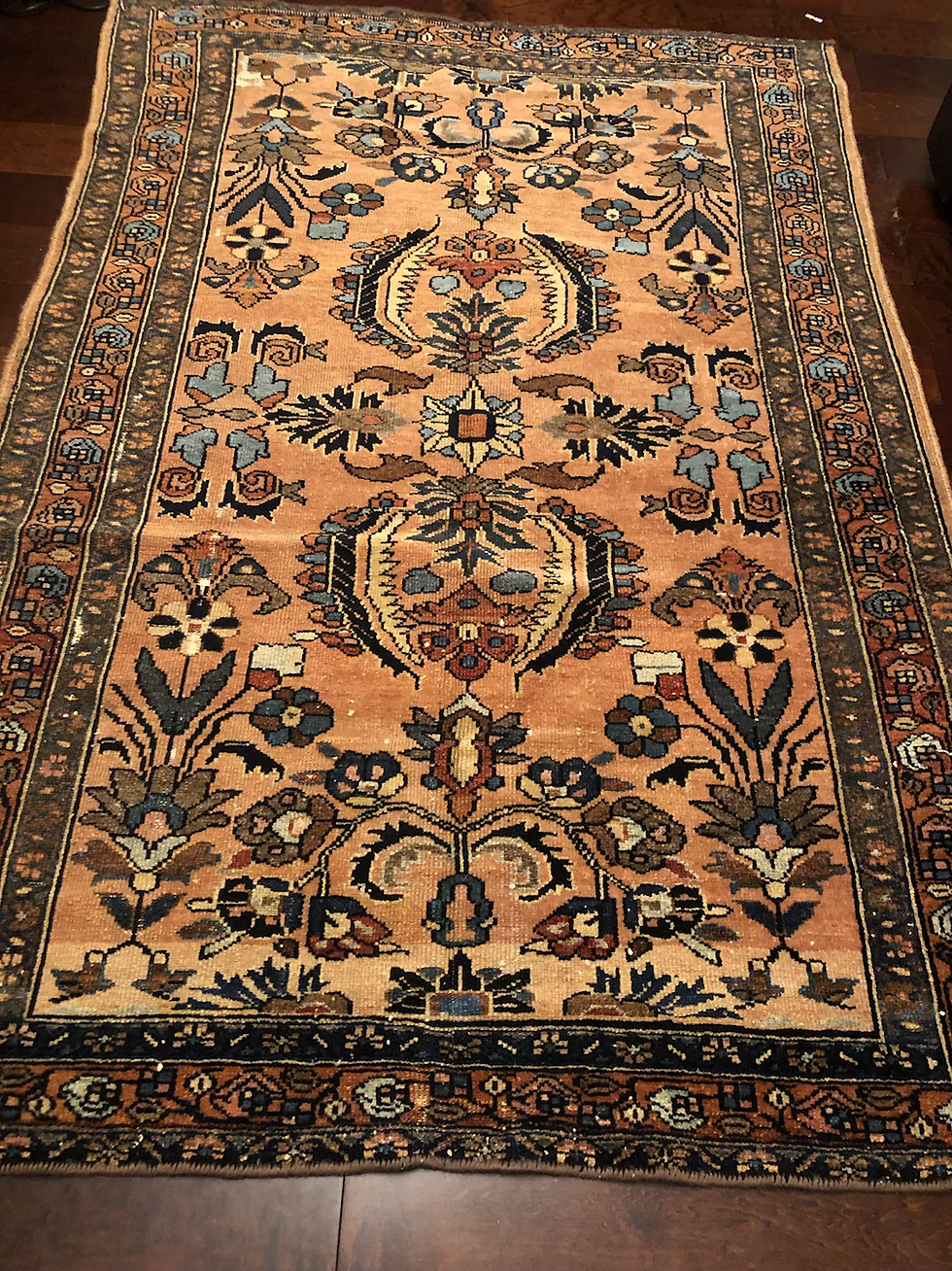 Thumbnail: Antique Persian Sarouk Handmade Wool Rug