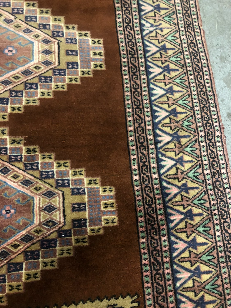 Thumbnail: Vintage Signed Handmade Soft Wool Rug