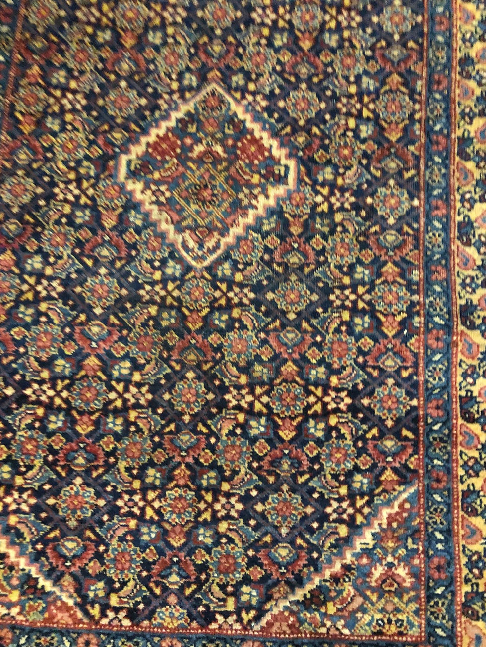 Thumbnail: Small Antique Persian Tabriz Handmade Wool Rug