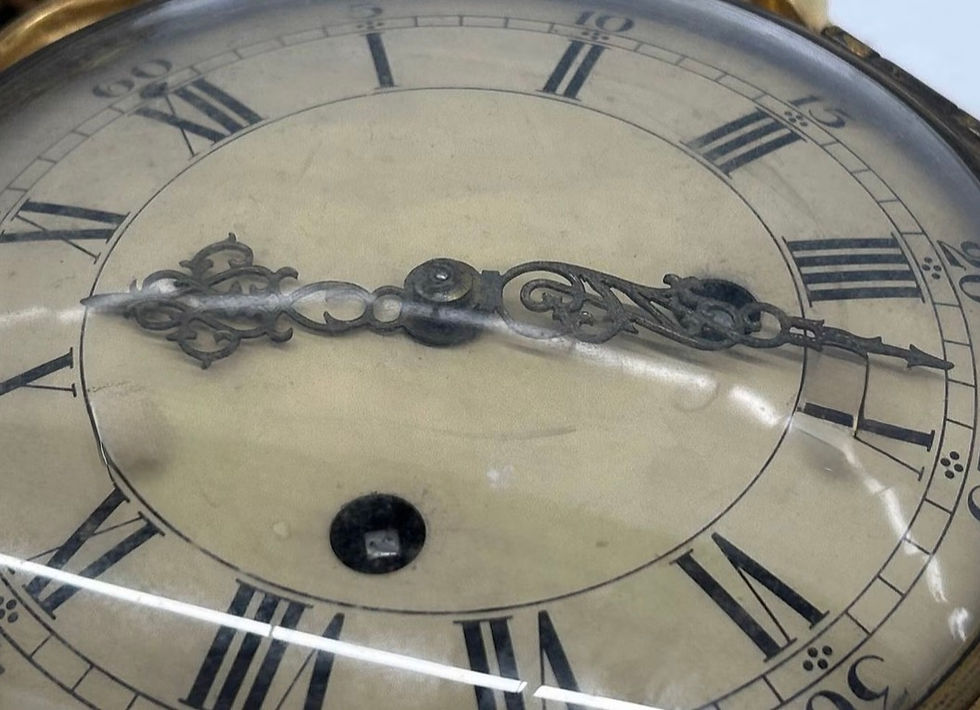 Thumbnail: Antique hand carved wooden wall clock 