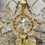 Thumbnail: 6 Lights Golden Metal Crystal Chandelier