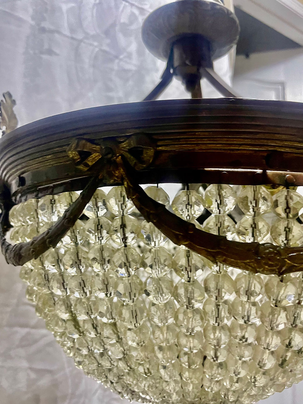 Thumbnail: Antique French beaded chandelier