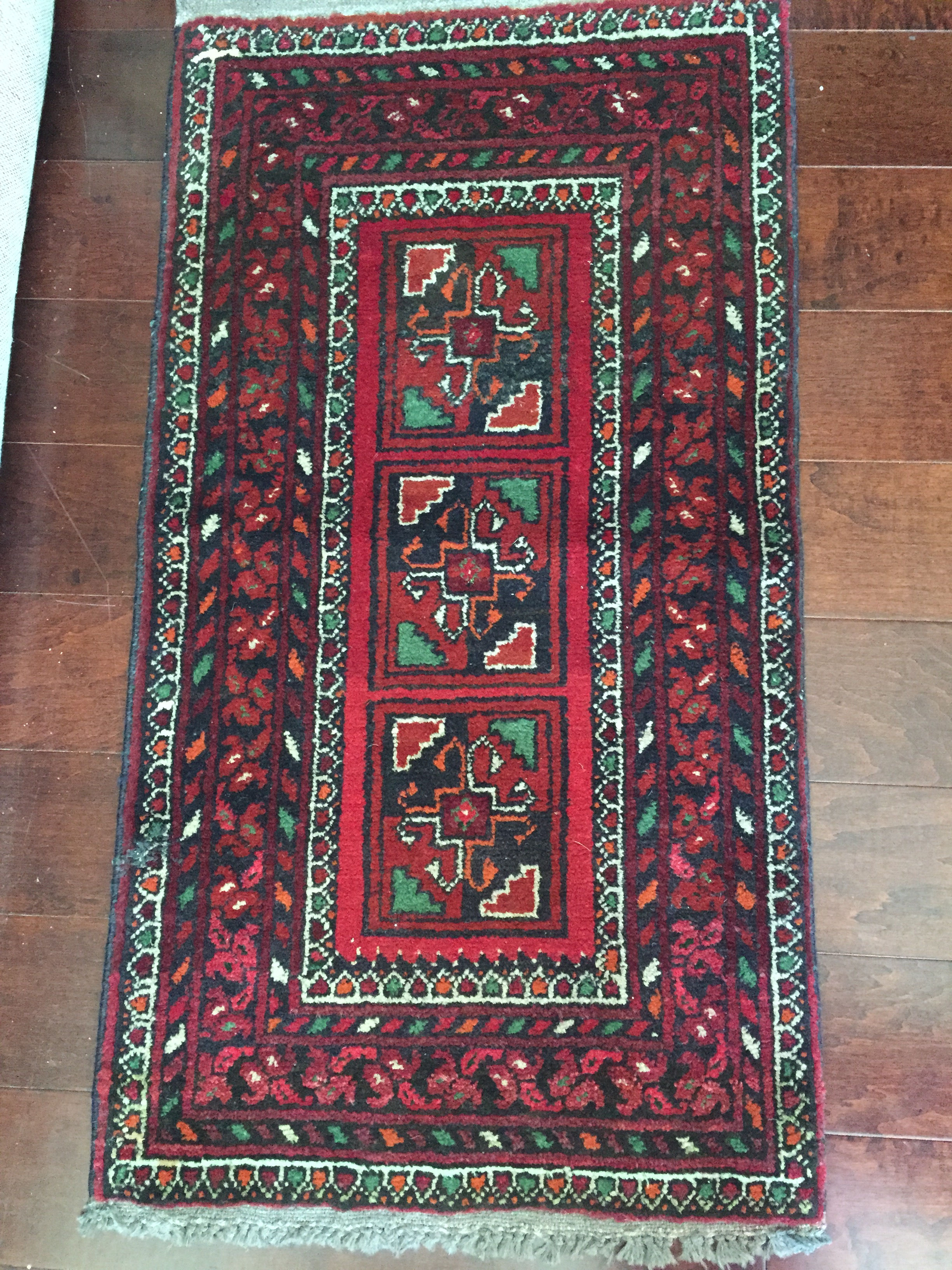 Small handmade area rug