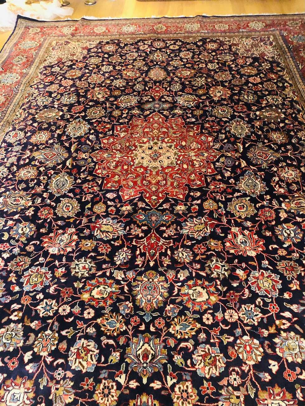 Thumbnail: Antique Persian Sarouk Handmade Wool Rug