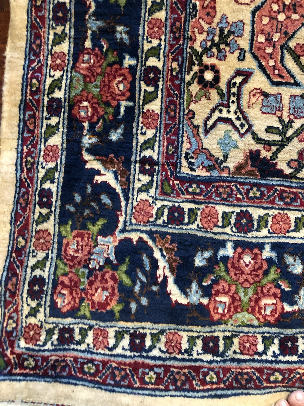 Thumbnail: Vintage Turkish All Over Floral Pattern Handmade Wool Rug