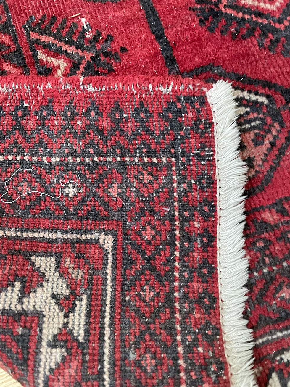 Thumbnail: Vintage Bokhara Handmade Wool Rug
